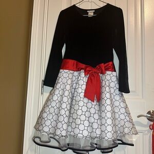 Black velvet flare dress